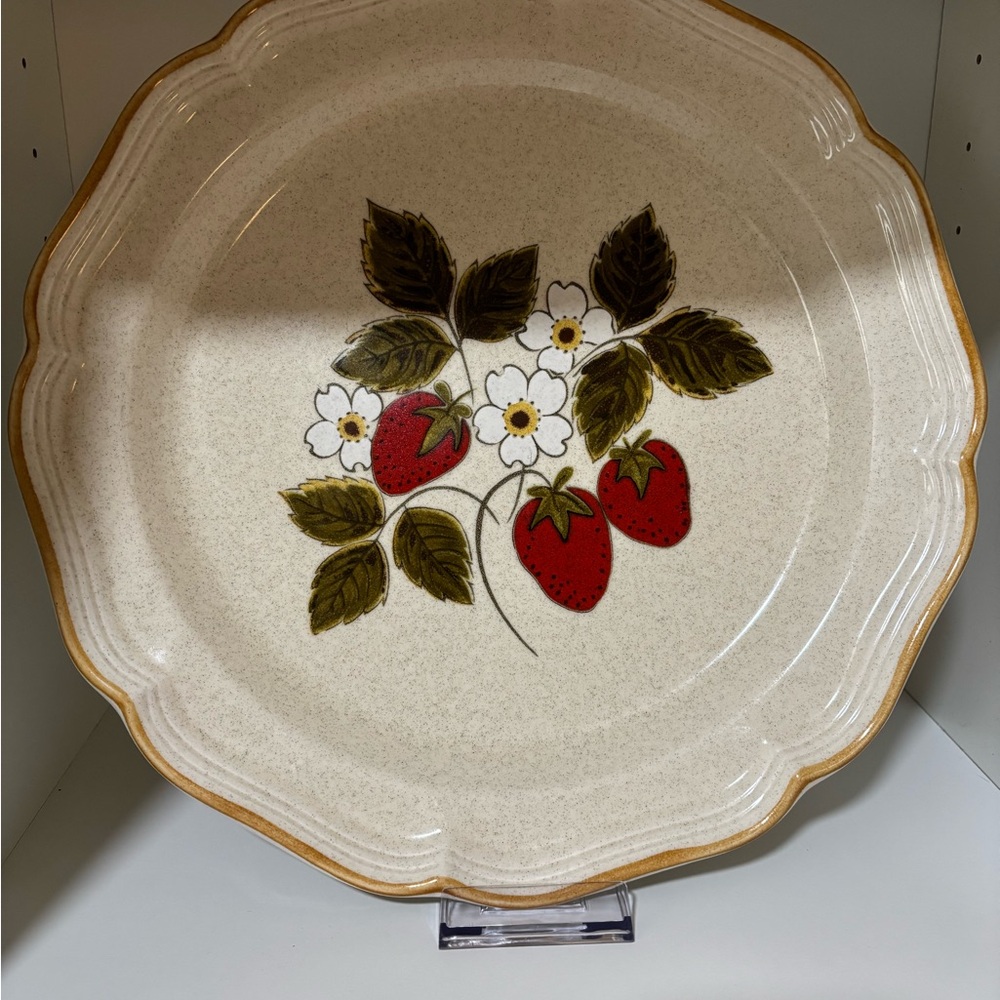 Vintage Mikasa Strawberry Festival Stoneware Plate